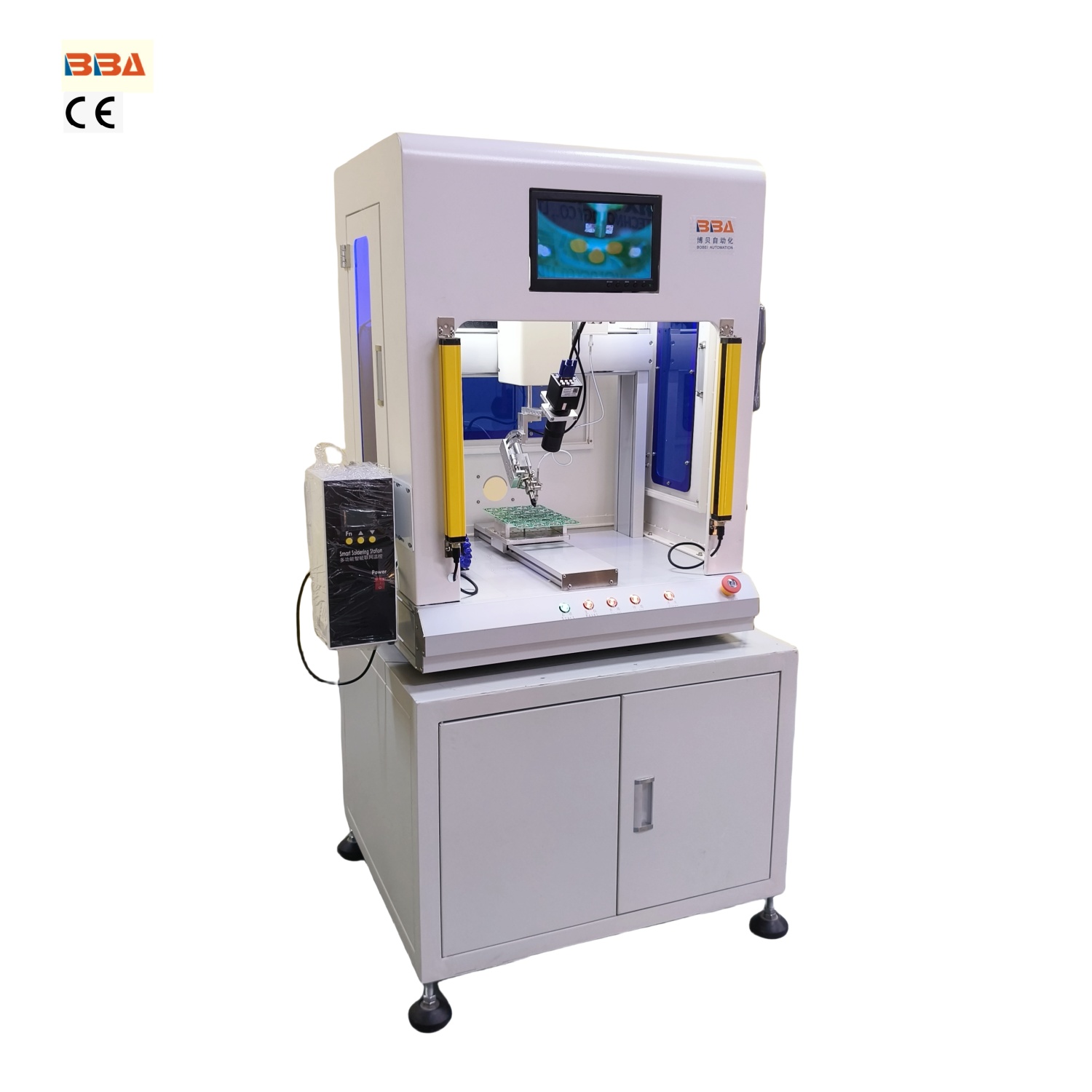 Industrial Grade automatic soldering machine with Safety Cover and Safety Cover, used in Electronic Components