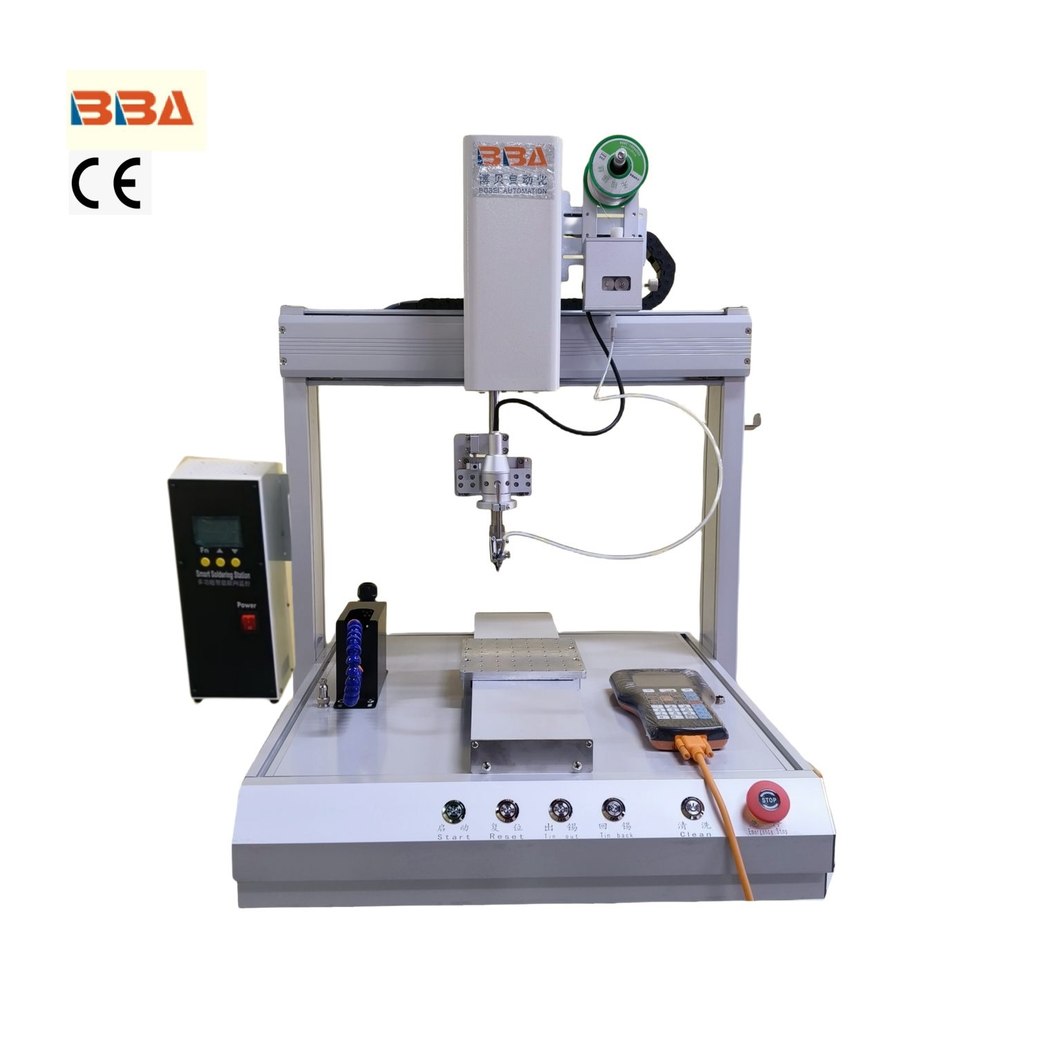 BBA Industrial Grade robotic soldering machine with Iron Tip and Auto Wire Feeding, used in Electronic Components
