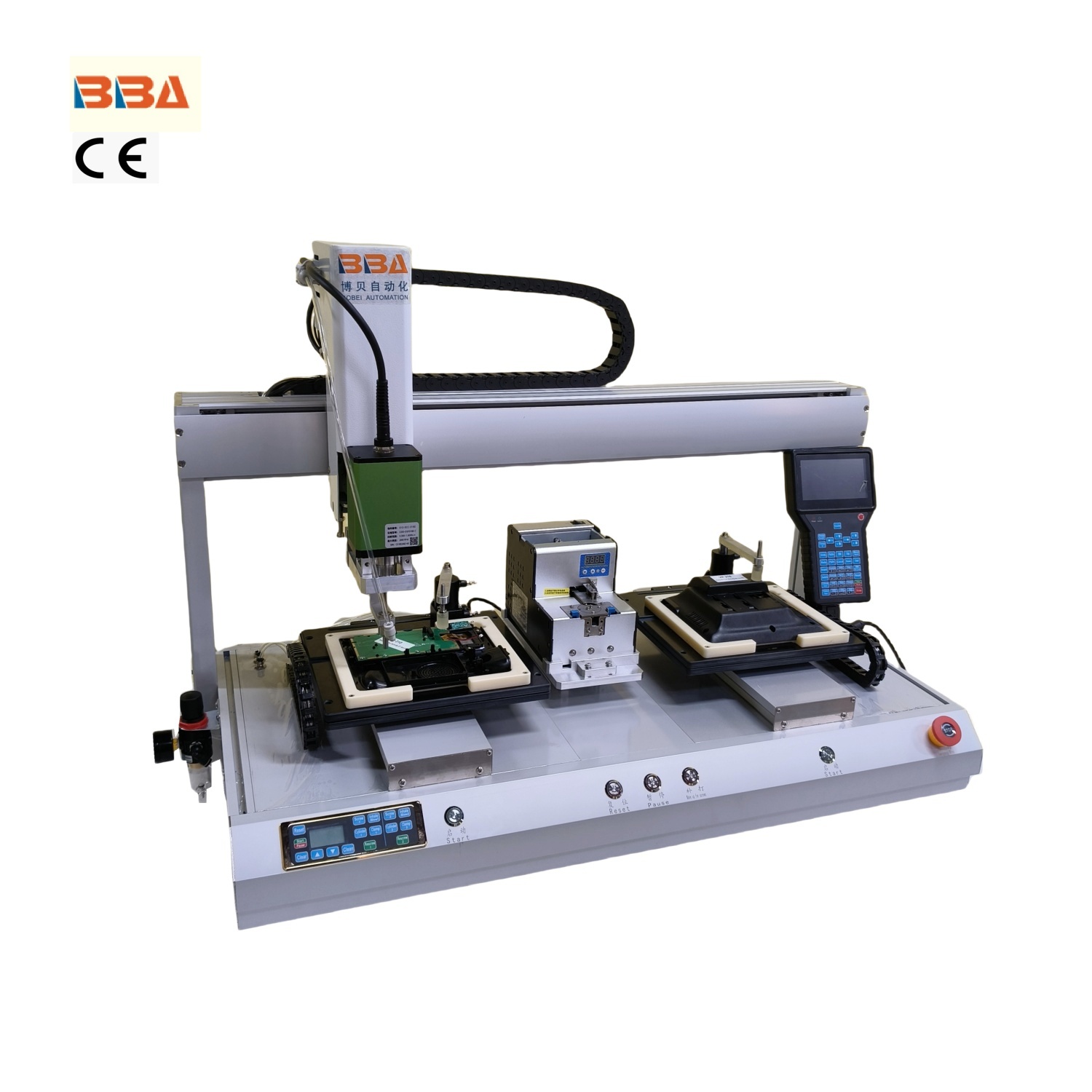 Robotic Screw Fastening Machine with Servo Motor Drive for Smart Device Assembly, Compact Screw Locking Robot for LED Production Assembly Line