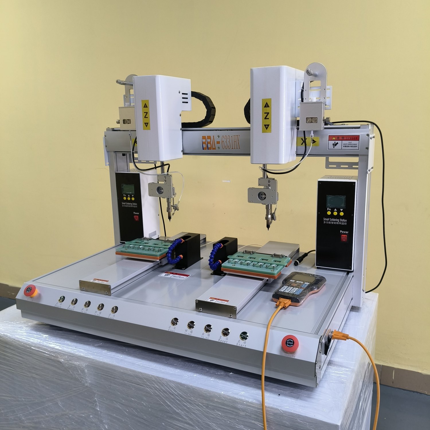 BBA Benchtop welding robot with Tin Feeding System for Electronic Components, automatic soldering machine with Hot Iron Soldering and Dual Solder Head for Electronic Components