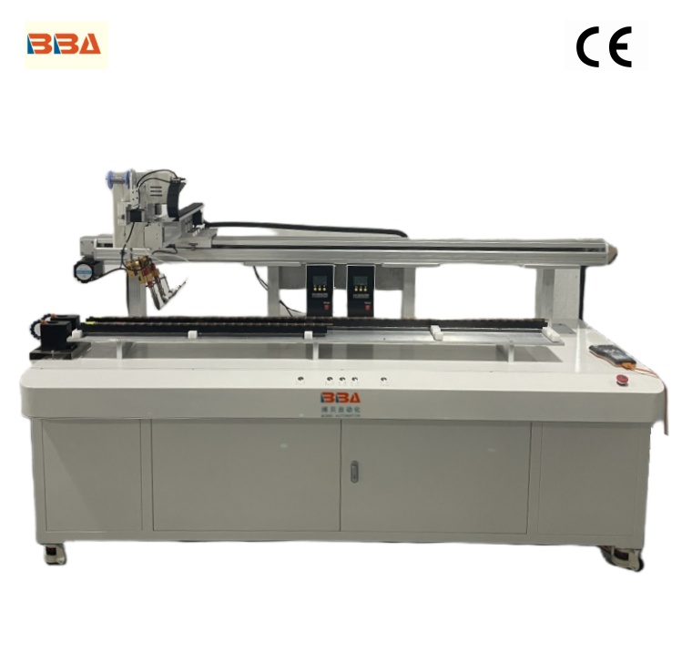 Advanced Inline welding robot for Mobile Phone Assembly with Auto Wire Feeding, Gantry Type Welding robot for Mobile Phone Assembly with Hot Iron Soldering